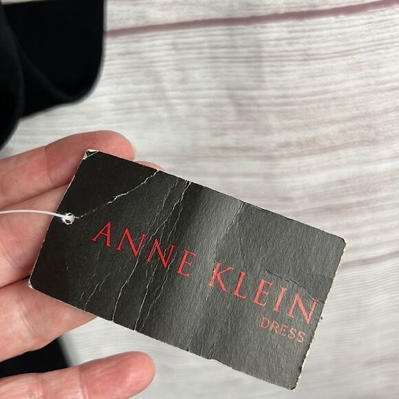NWT Vintage Anne Klein Dress Black Shift Long Sleeve - Picture 15 of 15